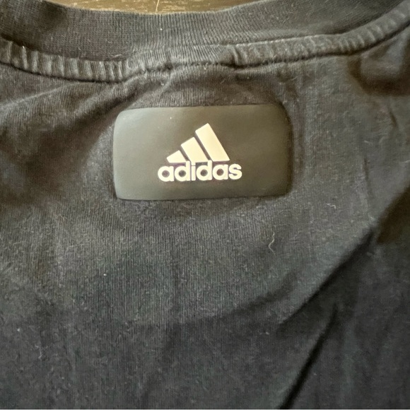 Adidas 2 Youth T-Shirts White with Blue/Grey and Black with Bright Green Symbol - Picture 11 of 13